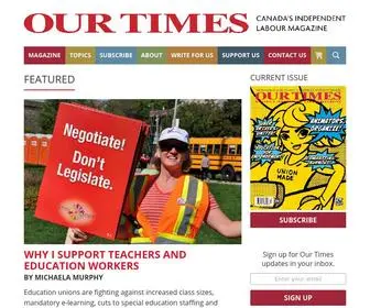 Ourtimes.ca(Our Times) Screenshot