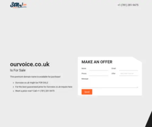 Ourvoice.co.uk(Domain name is for sale) Screenshot