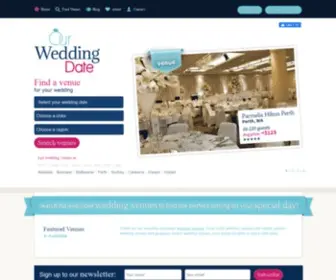 Ourweddingdate.com.au(Wedding Venues & Wedding Receptions) Screenshot