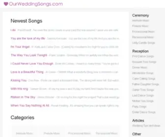 Ourweddingsongs.com(Wedding Songs) Screenshot