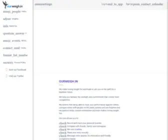 Ourweigh.in(Our Weigh In) Screenshot