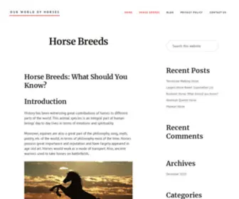 OurWorldofhorses.com(Our World of Horses) Screenshot