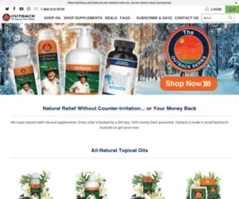 Outbackpainrelief.com(We make natural relief oils and supplements. Every order) Screenshot