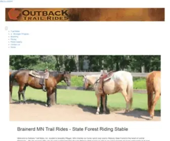 Outbackranch.com(Brainerd MN Horse Trail Rides) Screenshot