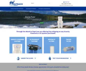 Outbackwater.com(Water purification systems to produce clean safe drinking water) Screenshot