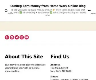 Outbeg.com(OutBeg Earn Money from Home Work Online Blog) Screenshot