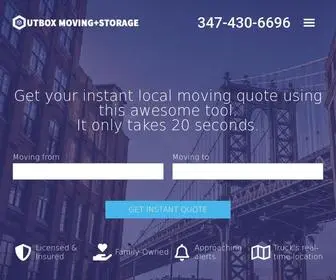 Outboxmoving.com(#1 NYC Moving Company) Screenshot