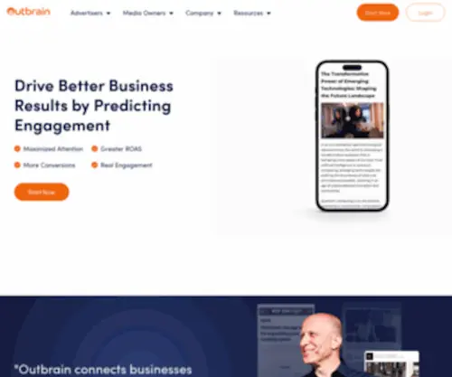 Outbrain.com(Drive Better Business Results) Screenshot