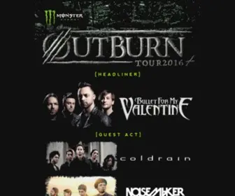 Outburntour.com(Coldrain) Screenshot