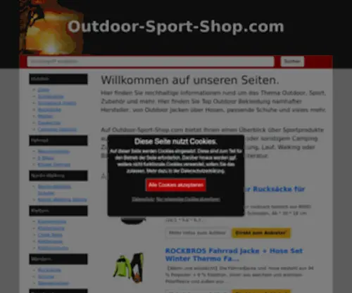 Outdoor-Sport-Shop.com(Outdoor fahrrad wandern klettern) Screenshot