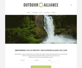 Outdooralliance.org(Join the Movement to Protect Your Public Lands) Screenshot