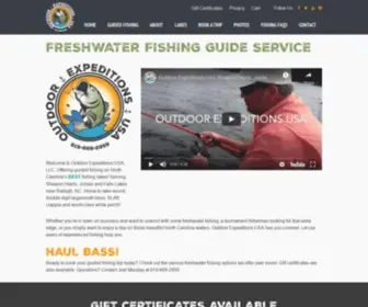 Outdoorexpeditionsusa.com(Big Bass Guided Fishing Trip in North Carolina) Screenshot