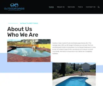 Outdooroasis4.com(CUSTOM POOLS AND HARDSCAPE) Screenshot