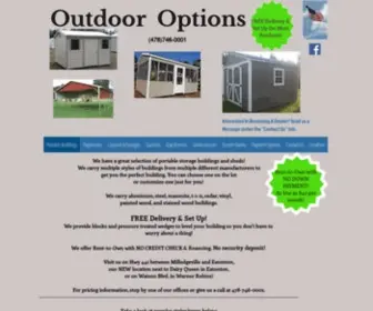 Outdooroptionsunlimited.com(Storage Sheds) Screenshot