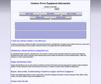 Outdoorpowerinfo.com(Outdoor Power Equipment Information) Screenshot