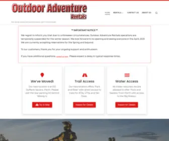 Outdoors-Adventure.com(Your locally owned and operated power sport rental provider) Screenshot