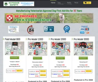 Outdoorsafety.net(Dog first aid kit manufacturing and sales for over 25 years. K9 kits for) Screenshot