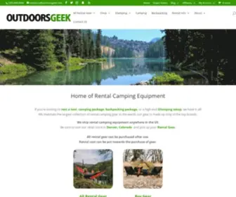 Outdoorsgeek.com(Rental Camping Equipment) Screenshot