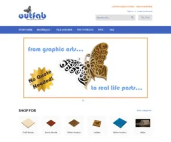 Outfab.com(Custom Laser Cutting Service) Screenshot