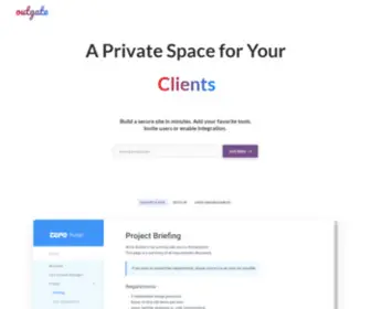 Outgate.io(Create Private Sites) Screenshot