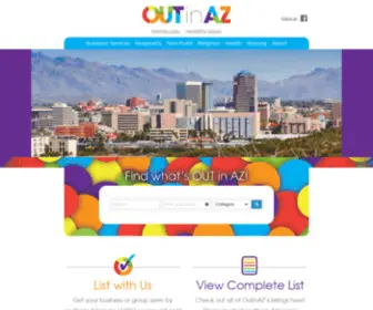 Outinaz.org(A Welcoming Home to Arizona's LGBTQ) Screenshot