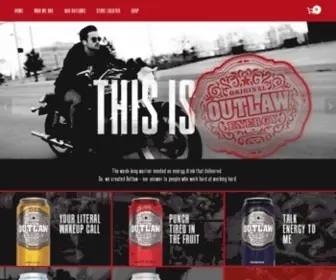 Outlawenergy.com(Outlaw Energy Drink) Screenshot