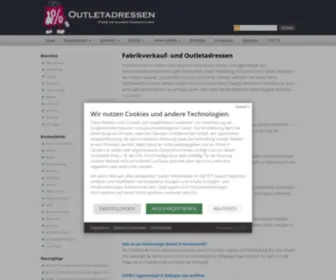 Outlet-Info.com(Top Adressen für Schnäppchenjäger) Screenshot