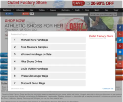 Outletfactorystore.com(Outlet Factory Store) Screenshot