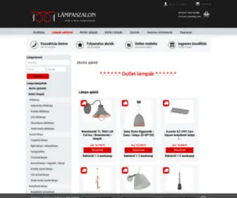 Outletlampak.hu(1001 lámpa webáruház) Screenshot