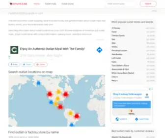 Outletszone.com(Best guide to outlet shopping in USA) Screenshot