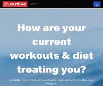 Outliveforever.com(Get an athletic) Screenshot