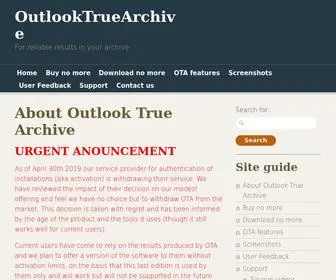 Outlooktruearchive.com(About Outlook True Archive) Screenshot