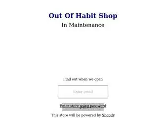 Outofhabitcollection.com(Please Log In) Screenshot