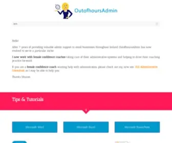 Outofhoursadmin.ie(Virtual assistant service providing admin support to confidence coaches) Screenshot