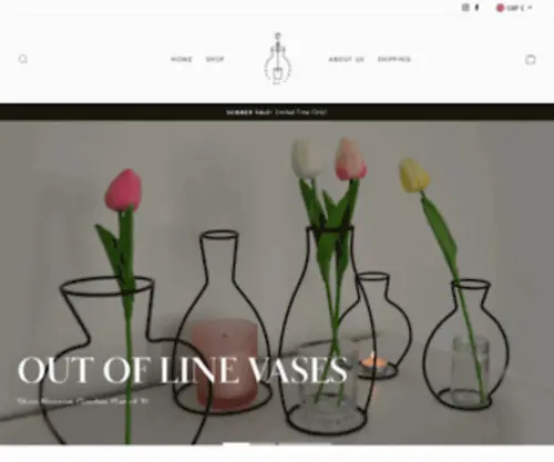 Outoflinehome.com(Out of Line Vases) Screenshot