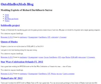 Outoftheboxmods.com(OutoftheBoxMods Blog) Screenshot
