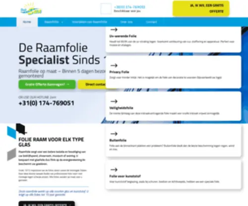 Outofthesunraamfolie.nl(Raamfolie op maat) Screenshot