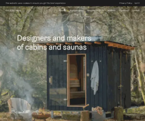 Outofthevalley.co.uk(Sustainable cabins) Screenshot