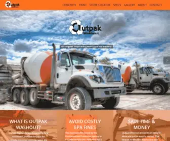 Outpak.com(Concrete Washout Containers) Screenshot