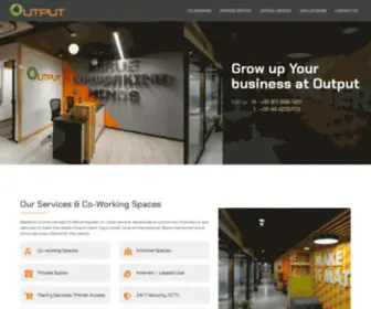 Output.org.in(Co-Working Space provider company in Chennai, Fully Furnished Managed and Serviced Office Spaces in Chennai) Screenshot