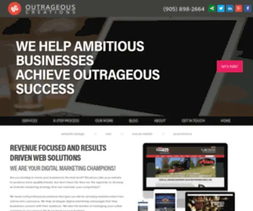 Outrageouscreations.biz(Web Design Toronto Area Web and Graphic Design Company North York Region Canada Website Solutions E) Screenshot