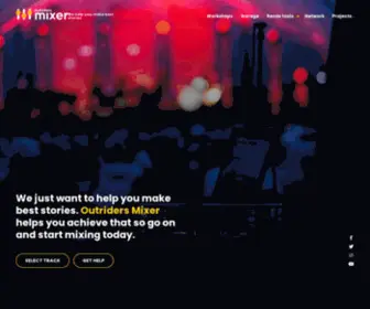 Outridersmixer.com(We help you make better stories and journalism. Outriders Mixer) Screenshot