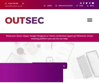 Outsec.co.uk(Transcription Services) Screenshot