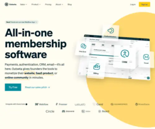 Outseta.com(All-in-one membership software) Screenshot