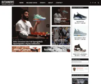 Outshinenyc.com(Basketball and Sneaker Enthusiasts) Screenshot