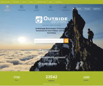 Outside-Stories.de(Bewertung Test Preisvergleich für Outdoor Sportartikel) Screenshot
