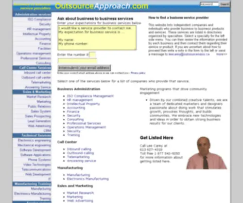 Outsourceapproach.com(Business to Business Services) Screenshot