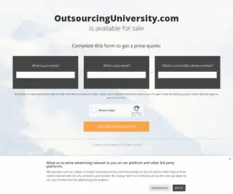 Outsourcinguniversity.com(Domain name may be for sale) Screenshot