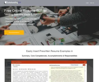 Outstandingcv.com(Online Resume Builder) Screenshot