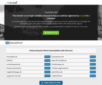 OutStore.de(Die Domain steht vom Inhaber zum Verkauf) Screenshot